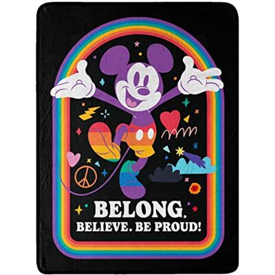 Northwest Mickey Mouse Micro Raschel Throw Blanket, 46" x 60", Belong Northwest Mickey Mouse Micro Raschel Throw Blanket, 46" x 60", Belong
