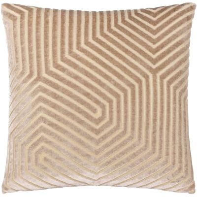 Paoletti Evoke Velvet Feather Filled Cushion – Luxurious Chevron Pattern Decorative Square Pillow With Filling (Mink 45x45cm) Paoletti Evoke Velvet Feather Filled Cushion – Luxurious Chevron Pattern Decorative Square Pillow With Filling (Mink 45x45cm)