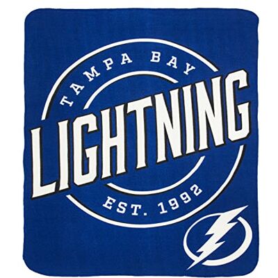 Northwest NHL Tampa Bay Lightning Unisex-Adult Fleece Throw Blanket, 50" x 60", Campaign Northwest NHL Tampa Bay Lightning Unisex-Adult Fleece Throw Blanket, 50" x 60", Campaign
