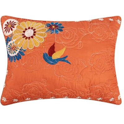 Greenland Home Pillow Sham, Orange, Standard, 20 x 26 inches Greenland Home Pillow Sham, Orange, Standard, 20 x 26 inches
