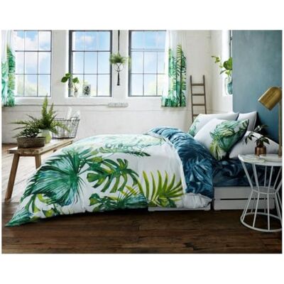 GC GAVENO CAVAILIA Tropical Leaf Super King Duvet Set, Super Soft Reversible Forest Bedding Sets, Polycotton Quilt Cover GC GAVENO CAVAILIA Tropical Leaf Super King Duvet Set, Super Soft Reversible Forest Bedding Sets, Polycotton Quilt Cover