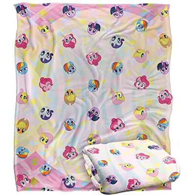 LOGOVISION My Little Pony Blanket, Head Expression Pattern Silky Touch Super Soft Throw Blanket 152 x 127 cm LOGOVISION My Little Pony Blanket, Head Expression Pattern Silky Touch Super Soft Throw Blanket 152 x 127 cm