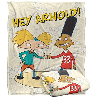 LOGOVISION Hey Arnold Arnold & Gerald Silky Touch Super Soft Throw Blanket 152 X 127 Cm LOGOVISION Hey Arnold Arnold & Gerald Silky Touch Super Soft Throw Blanket 152 X 127 Cm