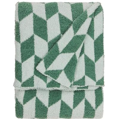 furn. Olsen Feather Yarn Throw – Soft Geometric Double Sided Blanket (Good For You Green – 130x180cm) furn. Olsen Feather Yarn Throw – Soft Geometric Double Sided Blanket (Good For You Green – 130x180cm)