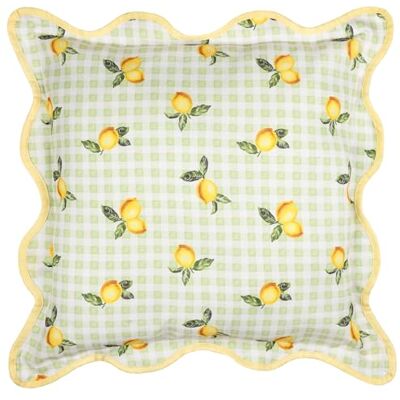 furn. Fruits Lemons Polyester Filled Cushion – Water Resistant Gingham Lemon Fruit Outdoor Wiggle Piped Edge Decorative Pillow (Sage 45x45cm) furn. Fruits Lemons Polyester Filled Cushion – Water Resistant Gingham Lemon Fruit Outdoor Wiggle Piped Edge Decorative Pillow (Sage 45x45cm)
