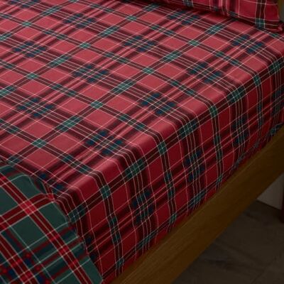Catherine Lansfield Tartan Check King Fitted Sheet Red Catherine Lansfield Tartan Check King Fitted Sheet Red