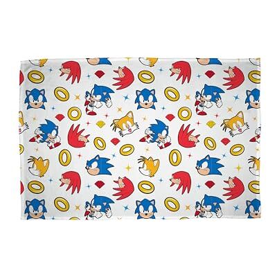 Character World Sonic The Hedhehog Official Fleece Throw Blanket Super Soft, Sonic the Hedgehog Design Warm Super Soft Feel White Throw Perfect for Home, Bedroom, Sleepovers & Camping Size 100 x 150cm Character World Sonic The Hedhehog Official Fleece Throw Blanket Super Soft, Sonic the Hedgehog Design Warm Super Soft Feel White Throw Perfect for Home, Bedroom, Sleepovers & Camping Size 100 x 150cm