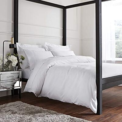 Bianca Luxury 800 Thread Count Cotton Sateen King Duvet Set White Bianca Luxury 800 Thread Count Cotton Sateen King Duvet Set White