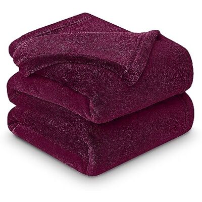 GC GAVENO CAVAILIA Gaveno Cavailia Super Soft Faux Fur Fleece Plain Throw Blanket, Burgundy, Double, 150 x 200 cm GC GAVENO CAVAILIA Gaveno Cavailia Super Soft Faux Fur Fleece Plain Throw Blanket, Burgundy, Double, 150 x 200 cm