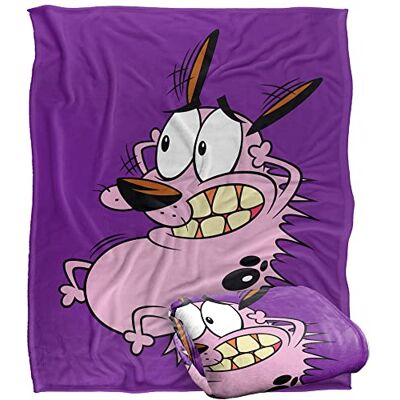 LOGOVISION Courage The Cowardly Dog Season 3 Cover Silky Touch Super Soft Throw Blanket 152 X 127 cm, White LOGOVISION Courage The Cowardly Dog Season 3 Cover Silky Touch Super Soft Throw Blanket 152 X 127 cm, White