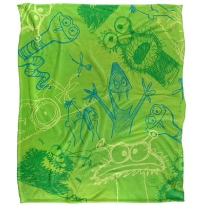 JIM HENSON Signature Collection Green Monsters Silky Touch Super Soft Throw Blanket 152 X 127 Cm JIM HENSON Signature Collection Green Monsters Silky Touch Super Soft Throw Blanket 152 X 127 Cm