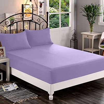 Elegant Comfort 1500 Premium Hotel Quality 1-Piece Fitted Sheet, Softest Quality Microfiber Deep Pocket up to 16 inch, Wrinkle and Fade Resistant, Queen, Lavender Elegant Comfort 1500 Premium Hotel Quality 1-Piece Fitted Sheet, Softest Quality Microfiber Deep Pocket up to 16 inch, Wrinkle and Fade Resistant, Queen, Lavender