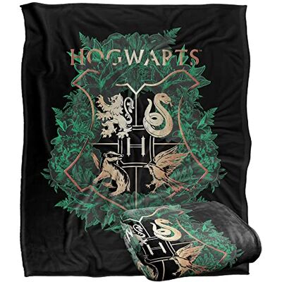 LOGOVISION Harry Potter Hogwarts Green and Gold Floral Crest Officially Licensed Silky Touch Super Soft Throw Blanket 152 x 127 cm LOGOVISION Harry Potter Hogwarts Green and Gold Floral Crest Officially Licensed Silky Touch Super Soft Throw Blanket 152 x 127 cm