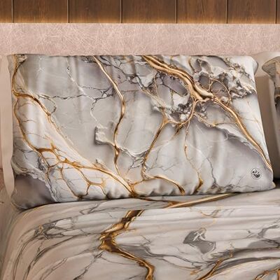 PETTI Artigiani Italiani MARBLELIZED – Pair of Pillow Cases for Bed 50 x 80 cm, Printed Front/Back, Pillow Cases, Pair of Elegant Pillowcases with Light Grey Marble Effect, Gift Idea, 100% Made in Italy PETTI Artigiani Italiani MARBLELIZED – Pair of Pillow Cases for Bed 50 x 80 cm, Printed Front/Back, Pillow Cases, Pair of Elegant Pillowcases with Light Grey Marble Effect, Gift Idea, 100% Made in Italy