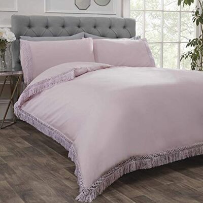 Rapport Home Tia Trelis Duvet Set (Double, Blush) Rapport Home Tia Trelis Duvet Set (Double, Blush)