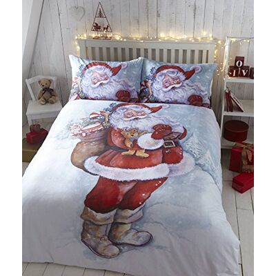 Eleanor James Father Christmas Xmas Quilt Duvet Cover Bedding Bed Set Santa Claus, King Eleanor James Father Christmas Xmas Quilt Duvet Cover Bedding Bed Set Santa Claus, King