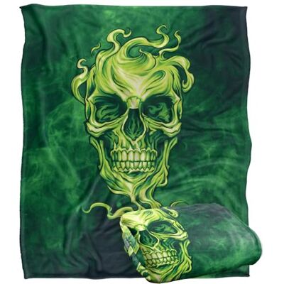 LOGOVISION Jq Licensing Ba-Jp Glowing Green Skull Silky Touch Super Soft Throw Blanket 152 X 127 Cm LOGOVISION Jq Licensing Ba-Jp Glowing Green Skull Silky Touch Super Soft Throw Blanket 152 X 127 Cm