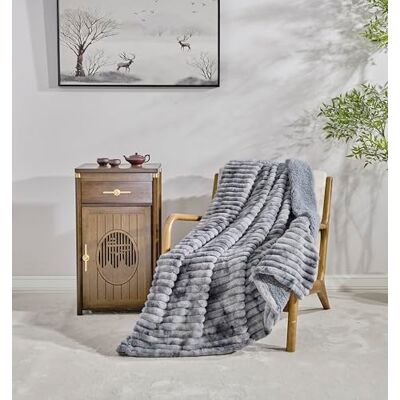 Miracle Home . Fleece Blanket Reversible Microfiber Kunzite Velvet Flannel and Sherpa 300GSM-180GSM, Soft, Warm and Lightweight, Machine Washable, 130 X 160, Grey Miracle Home . Fleece Blanket Reversible Microfiber Kunzite Velvet Flannel and Sherpa 300GSM-180GSM, Soft, Warm and Lightweight, Machine Washable, 130 X 160, Grey
