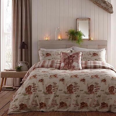 Dreams & Drapes Hanson Highland Cow Duvet Cover Bedding Set - Bedding Set Dreams & Drapes Hanson Highland Cow Duvet Cover Bedding Set - Bedding Set