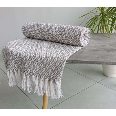 Rapport Home Eden 100% Recycled Cotton Throw 228 x 254cm Natural Rapport Home Eden 100% Recycled Cotton Throw 228 x 254cm Natural