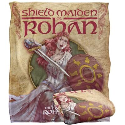 LOGOVISION Lord of The Rings War of The Rohirrim Hera Silky Touch Super Soft Throw Blanket 152 X 127 cm, White LOGOVISION Lord of The Rings War of The Rohirrim Hera Silky Touch Super Soft Throw Blanket 152 X 127 cm, White