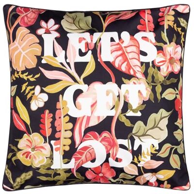 furn. Tropical Bloom Polyester Filled Cushion – Reversible Water Resistant Tropical Slogan Stripe Outdoor Decorative Pillow (Black 45x45cm) furn. Tropical Bloom Polyester Filled Cushion – Reversible Water Resistant Tropical Slogan Stripe Outdoor Decorative Pillow (Black 45x45cm)