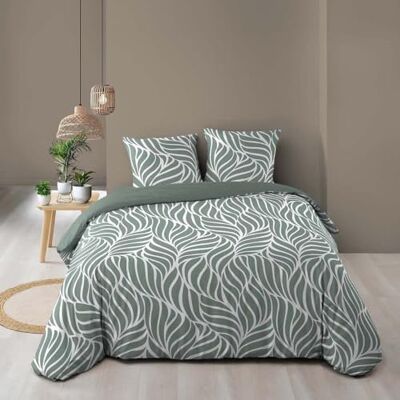 Douceur d'Intérieur , Morgane Sage 3-Piece Bedding Set (260 x 240 cm) 100% Cotton Douceur d'Intérieur , Morgane Sage 3-Piece Bedding Set (260 x 240 cm) 100% Cotton