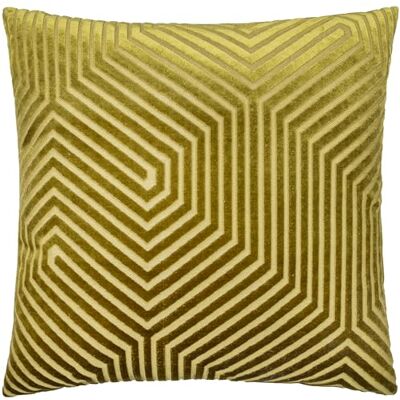 Paoletti Evoke Velvet Feather Filled Cushion – Luxurious Chevron Pattern Decorative Square Pillow With Filling (Olive 55x55cm) Paoletti Evoke Velvet Feather Filled Cushion – Luxurious Chevron Pattern Decorative Square Pillow With Filling (Olive 55x55cm)