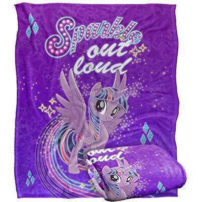 LOGOVISION My Little Pony Sparkle Silky Touch Super Soft Throw Blanket 152 X 127 cm, White LOGOVISION My Little Pony Sparkle Silky Touch Super Soft Throw Blanket 152 X 127 cm, White