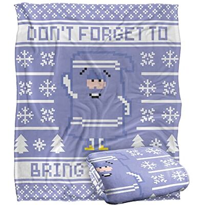 LOGOVISION South Park Towelie Christmas Sweater Silky Touch Super Soft Throw Blanket 152 X 127 cm, White LOGOVISION South Park Towelie Christmas Sweater Silky Touch Super Soft Throw Blanket 152 X 127 cm, White