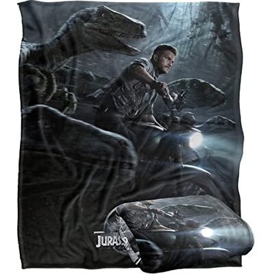 LOGOVISION JURASSIC WORLD Raptor Poster Officially Licensed Silky Touch Super Soft Throw Blanket 152 x 127 cm LOGOVISION JURASSIC WORLD Raptor Poster Officially Licensed Silky Touch Super Soft Throw Blanket 152 x 127 cm