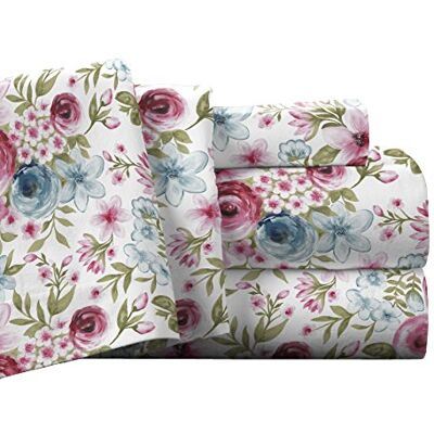 pointehaven Flannel Deep Pocket Set with Oversized Flat Sheet, Full, Sylvan pointehaven Flannel Deep Pocket Set with Oversized Flat Sheet, Full, Sylvan