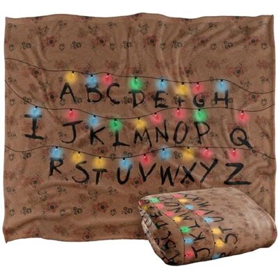 Stranger Things CHRISTMAS LIGHTS ALPHABET Silky Touch Super Soft Throw Blanket 152 x 127 cm Stranger Things CHRISTMAS LIGHTS ALPHABET Silky Touch Super Soft Throw Blanket 152 x 127 cm
