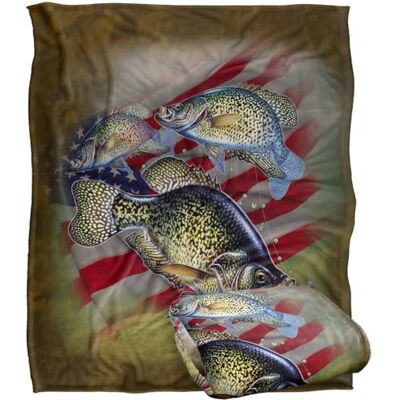 LOGOVISION Jq Licensing Patriotic Crappie Fisjing American Flag Silky Touch Super Soft Throw Blanket 152 X 127 Cm LOGOVISION Jq Licensing Patriotic Crappie Fisjing American Flag Silky Touch Super Soft Throw Blanket 152 X 127 Cm