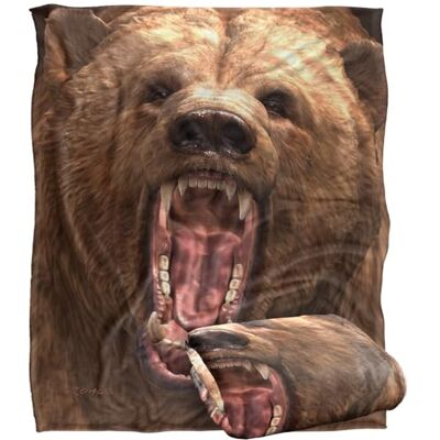 LOGOVISION Jq Licensing Royce Mcclure Grizzly Bear Head Silky Touch Super Soft Throw Blanket 152 X 127 Cm LOGOVISION Jq Licensing Royce Mcclure Grizzly Bear Head Silky Touch Super Soft Throw Blanket 152 X 127 Cm