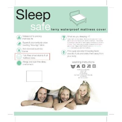 Emma Barclay Terry Waterproof Mattress Protector Bunk Bed, Polycotton, White Emma Barclay Terry Waterproof Mattress Protector Bunk Bed, Polycotton, White