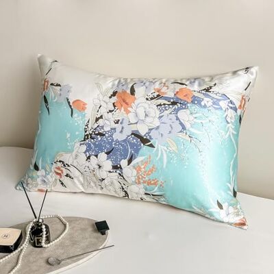 NYCCTOKE 100% Real Mulberry Silk Pillowcase for Hair and Skin with Zipper,Health,Skin-Friendly,Cooling Both Sides Grade 6A Pure Silk Bed Flower Pillow Cases,Floral Print,1pc(Standard Size 20"x26",Pattern2) NYCCTOKE 100% Real Mulberry Silk Pillowcase for Hair and Skin with Zipper,Health,Skin-Friendly,Cooling Both Sides Grade 6A Pure Silk Bed Flower Pillow Cases,Floral Print,1pc(Standard Size 20"x26",Pattern2)
