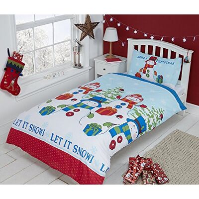 Rapport Home Rapport Let It Snow Snowman Duvet Set, Multi-Colour, Double Rapport Home Rapport Let It Snow Snowman Duvet Set, Multi-Colour, Double