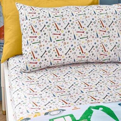 Catherine Lansfield Kids Digger Dreams Single Fitted Sheet Blue Catherine Lansfield Kids Digger Dreams Single Fitted Sheet Blue