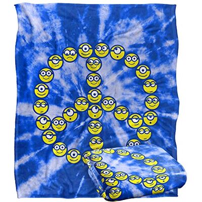 LOGOVISION Minions Blanket, 152 x 127 cm, Peace Sign Minions Silky Touch Super Soft Throw Blanket, 50" x 60 LOGOVISION Minions Blanket, 152 x 127 cm, Peace Sign Minions Silky Touch Super Soft Throw Blanket, 50" x 60