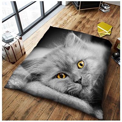 GC GAVENO CAVAILIA Easy Care 3D Wildlife Animal Throw, Luxury Soft & Cosy Printed Light Weight Sofa Settee Blanket, Polyester, Cat, 200X240 GC GAVENO CAVAILIA Easy Care 3D Wildlife Animal Throw, Luxury Soft & Cosy Printed Light Weight Sofa Settee Blanket, Polyester, Cat, 200X240