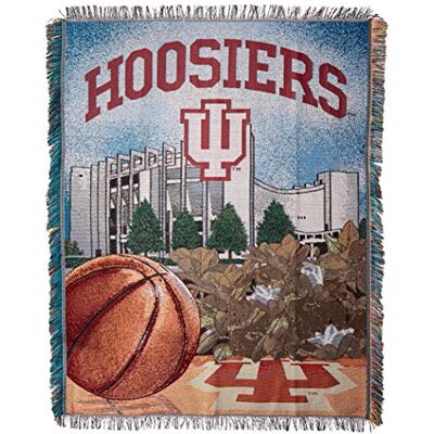 Northwest NCAA Indiana Hoosiers Woven Tapestry Throw Blanket, 48" x 60", Home Field Advantage Northwest NCAA Indiana Hoosiers Woven Tapestry Throw Blanket, 48" x 60", Home Field Advantage