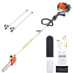 VEVOR Gas Pole Saw, 33CC 2 Stroke Gas Powered Pole Saws with 8 in Cutting Bar, Cordless Tree Trimmer with 30 fl.oz Fuel Tank, 6.7 to 11.6 ft Extendable, Powerful Chainsaw for Tree Trimming Pruning VEVOR Gas Pole Saw, 33CC 2 Stroke Gas Powered Pole Saws with 8 in Cutting Bar, Cordless Tree Trimmer with 30 fl.oz Fuel Tank, 6.7 to 11.6 ft Extendable, Powerful Chainsaw for Tree Trimming Pruning