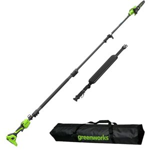 Greenworks 24V Telescopic Long Reach Pole Saw Cordless, 20m/s Cutting Speed, Brushless Battery Tree Pruner with 20cm Blade and Auto-Oil System for Tree Trimming, Tool Only Greenworks 24V Telescopic Long Reach Pole Saw Cordless, 20m/s Cutting Speed, Brushless Battery Tree Pruner with 20cm Blade and Auto-Oil System for Tree Trimming, Tool Only