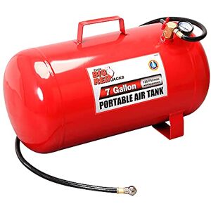 BIG RED Torin Portable Horizontal Air Tank with 36" Hose, 7 Gallon Capacity BIG RED Torin Portable Horizontal Air Tank with 36" Hose, 7 Gallon Capacity