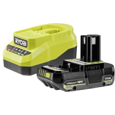 RYOBI RC18120A-125C 18V ONE+ 2.5Ah Battery & 2.0A Charger Starter Kit RC18120A-125C, Battery & Charger Kit, 2.5Ah Lithium+ battery, 2.0A charger, Powers Tools RYOBI RC18120A-125C 18V ONE+ 2.5Ah Battery & 2.0A Charger Starter Kit RC18120A-125C, Battery & Charger Kit, 2.5Ah Lithium+ battery, 2.0A charger, Powers Tools