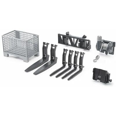 Bruder Frontloader Accessories – Boy‑Type Pallet, Winch & Forks Attachment Set for 1:16 Vehicles Bruder Frontloader Accessories – Boy‑Type Pallet, Winch & Forks Attachment Set for 1:16 Vehicles