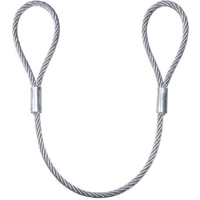 Braun 8112D2SS Wire Rope 1500 kg Load with 2 Loops 12 mm Diameter 2 m Braun 8112D2SS Wire Rope 1500 kg Load with 2 Loops 12 mm Diameter 2 m