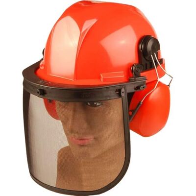 Alm Manufacturing CH011 Chainsaw Safety Helmet,red Alm Manufacturing CH011 Chainsaw Safety Helmet,red