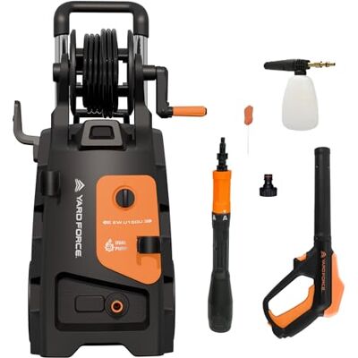 Yard Force 2800W Twin Power Dual Pump High Pressure Washer 150bar Maximum Pressure, 550L/h Max Flow Rate, 8m Hose, Dual Pump, with Foam Sprayer Yard Force 2800W Twin Power Dual Pump High Pressure Washer 150bar Maximum Pressure, 550L/h Max Flow Rate, 8m Hose, Dual Pump, with Foam Sprayer